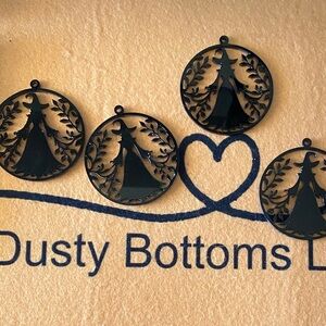 Black Witch Silhouette Pendants